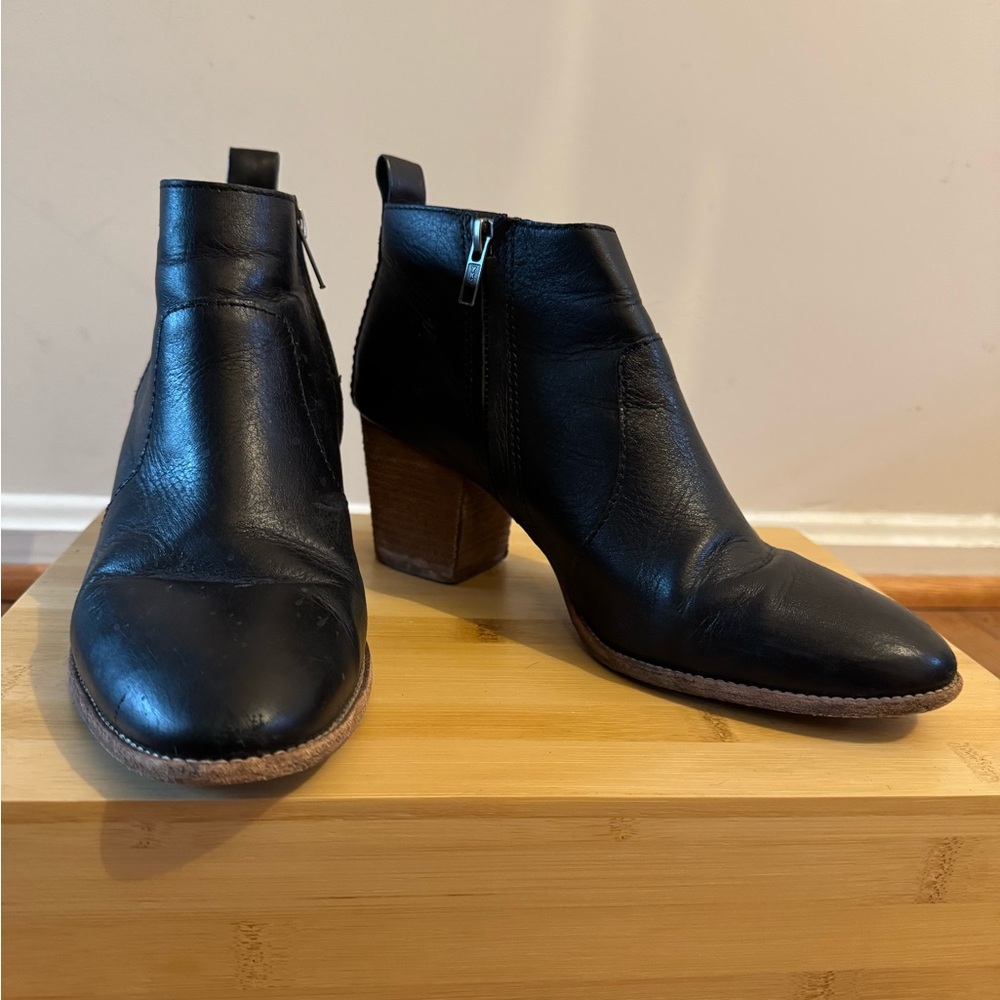 Black Leather Ankle Boots